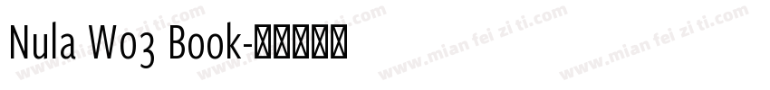 Nula W03 Book字体转换